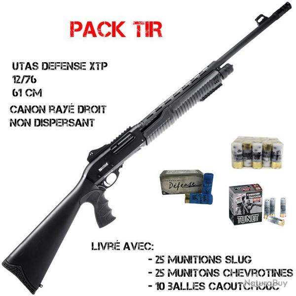 Pack tir fusil � pompe UTAS DEFENSE rayures droite 