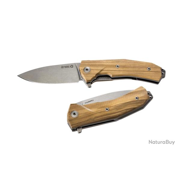 LionSteel KUR UL couteau de poche, Manche en bois d'olivier