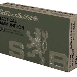 Cartouches Sellier & Bellot 300 AAC Blackout FMJ TACTCAL 147grs - Boite de 20 cartouches