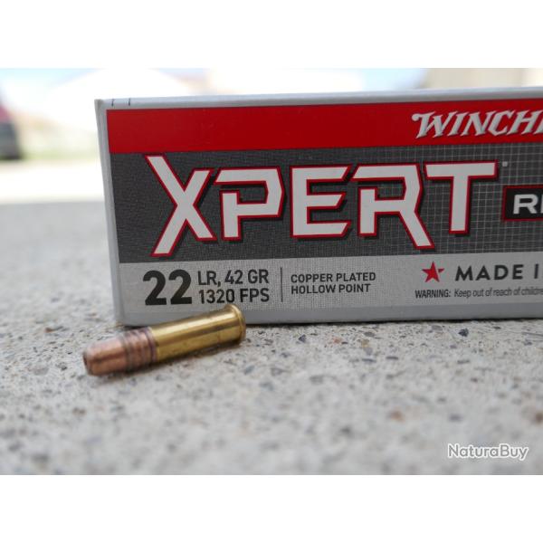 100 cartouches HP 22LR XPERT RIMFIRE de WINCHESTER