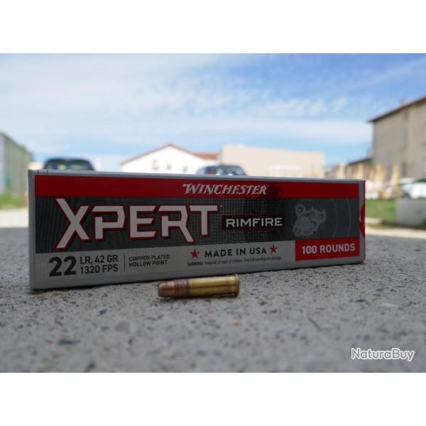 100 cartouches HP 22LR XPERT RIMFIRE de WINCHESTER