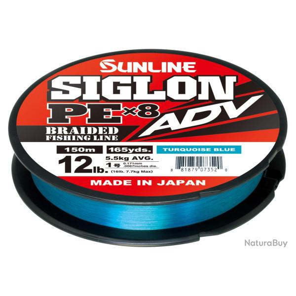 SIGLON BRAID ADV 8X PE Bleu turquoise 150M PE 1.2