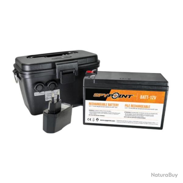 Spypoint Kit Batterie Externe 12V/7Ah + Chargeur/bo�te | Prolonge l'Autonomie