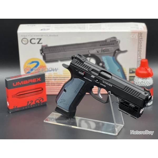 Pack pr�t � tirer avec laser CZ Shadow2 Calibre 4,5mm billes acier (Laser + Billes + Capsule CO2)