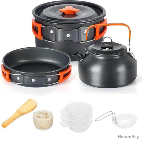Kit Equipements Ustensiles Cuisine Plein Air L�gers Aluminium Th�i�re et Casseroles Camping