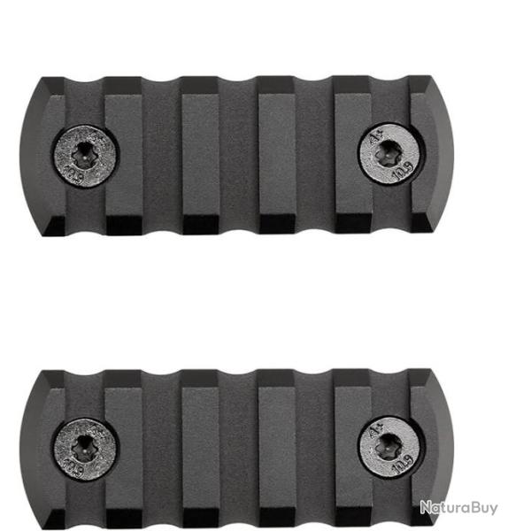 2 Rail picatinny aluminium avec attache Keymod et M-lok + vis et �crous