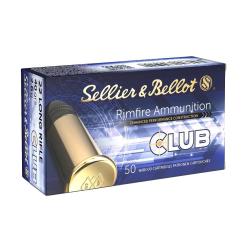MUNITIONS SELLIER & BELLOT 22 LR CLUB 40gr 2,6g BOITE DE 50