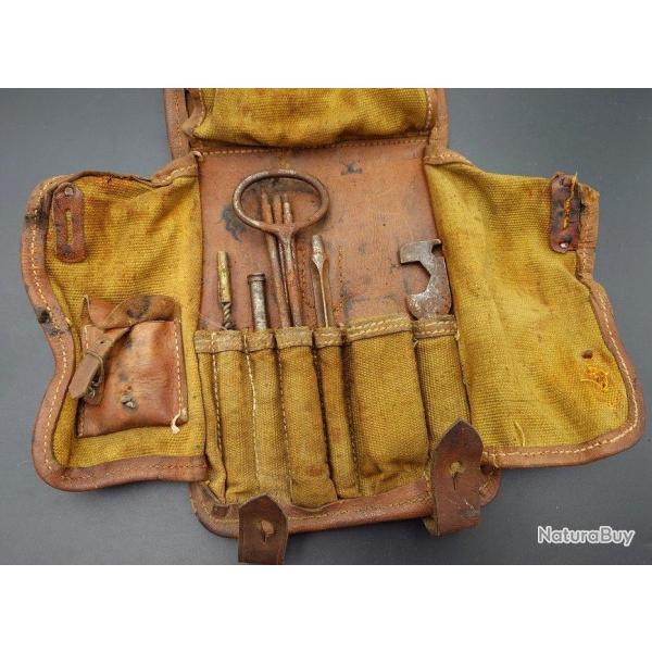 TROUSSE ENTRETIEN OUTILLAGE MITRAILLEUSE HOTCHKISS MODELE 1922 - FRANCE SECONDE GUERRE MONDIALE Fran