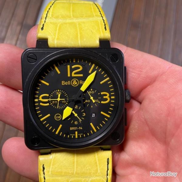 MONTRE BELL&ROSS LIMITED EDITION CHRONOGRAPHE AVEC BO�TE D'ORIGINE ET PAPIERS
