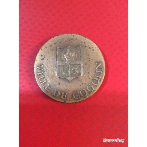 M�daille ville de cogolin en bronze