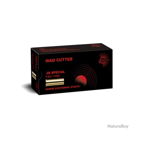 Munitions GECO cal.38 spcial wad cutter 9.6g 146gr par 50