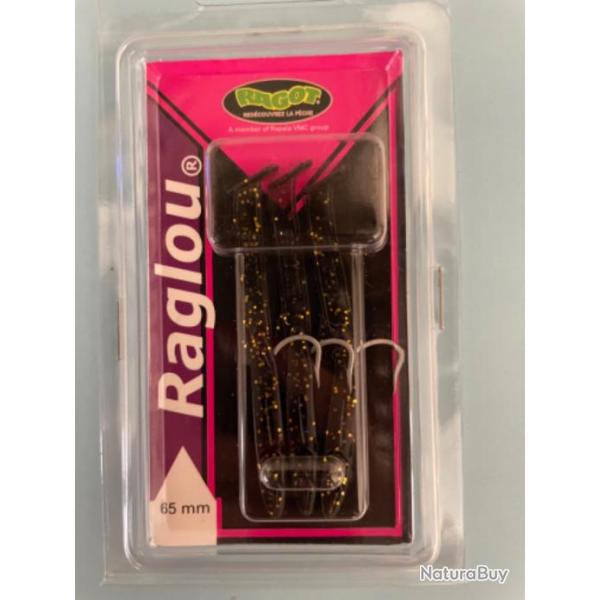 Leurres Raglou - lot de 3 pi�ces - 6,5 cm - Noir et or - Perche, sandre, brochet, black bass