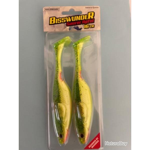 Leurre de p�che - 2 pi�ces - 16 cm - Jaune et vert