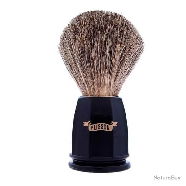 955656 Blaireau Plisson "H�ritage" pur gris monture noir