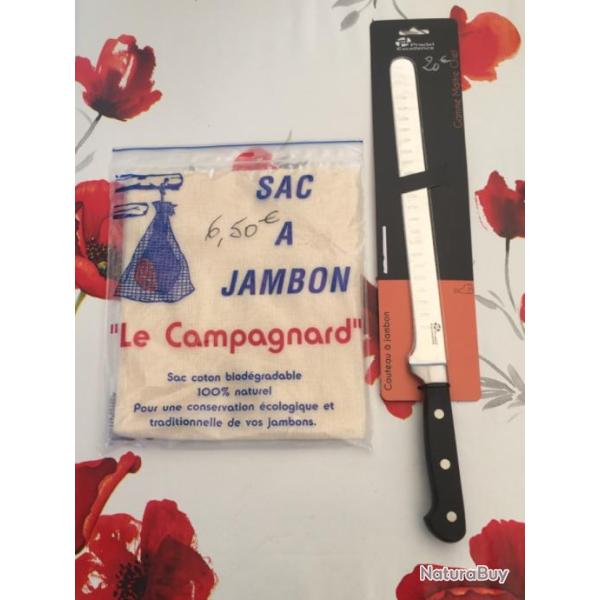 Couteau � jambon avec son sac