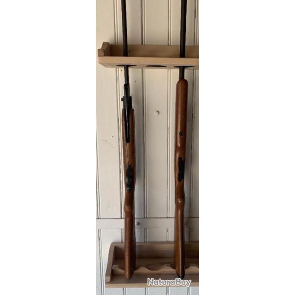 Porte 3 fusils en CHNE massif - cration unique