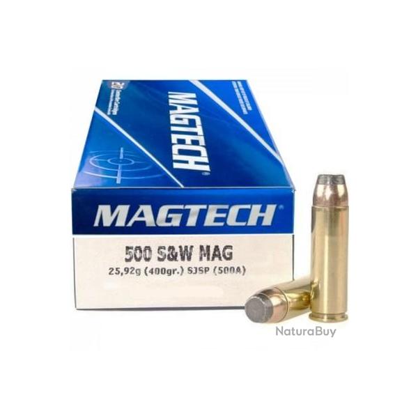 20 munitions 500 SW 400 grains SJSP flat