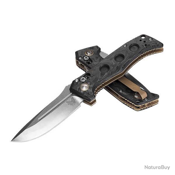 BEN2730-03 Couteau automatique Benchmade Mini Adamas carbone marbr�