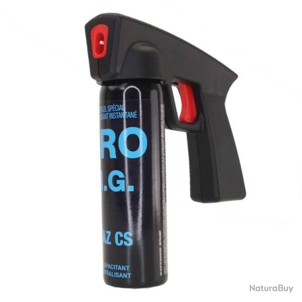 A�rosol de d�fense PRO NG CBM Gaz CS 100ml CS - Poign�e police