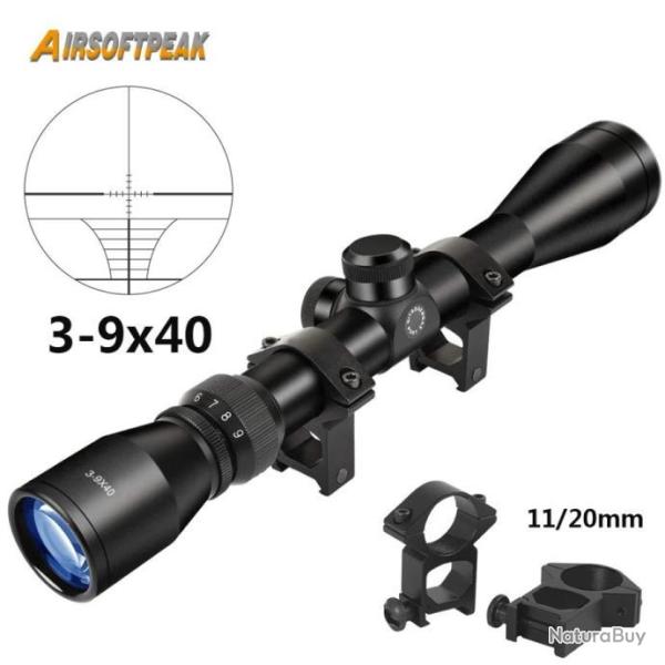 AirsoftPeak Lunette De Vis�e 3-9X40 Type 01 11MM Paiement en 3 ou 4 fois -