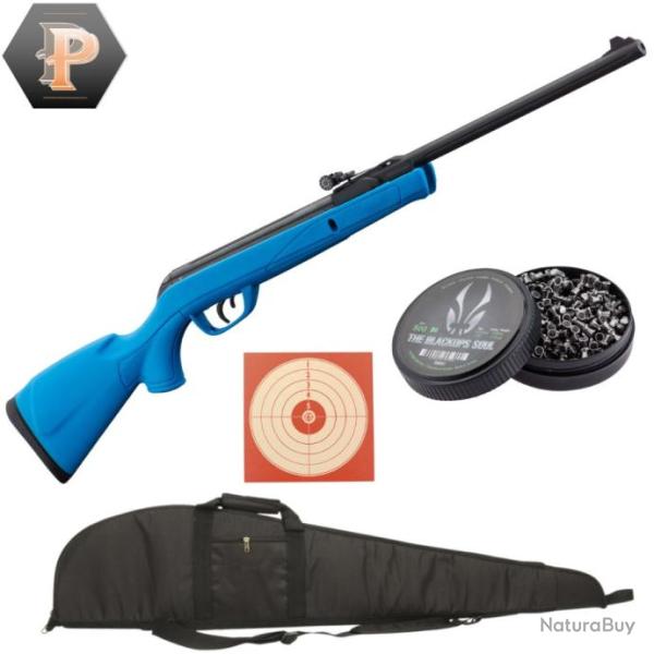 Carabine GAMO Delta Blue synth�tique - 4.5mm - 7,5 joules + plombs + cibles + fourreau