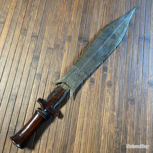 BEAU GLAIVE FA - NTSAKH ETHNIE FANG DU GABON OBJET D'ART AFRIQUE