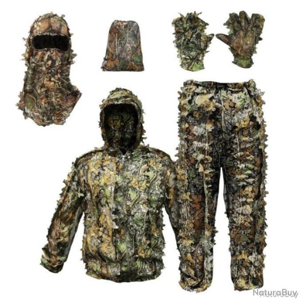 PROMO!! TENUE DE CHASSE COMPL�TE CAMOUFLAGE FOR�T TACTIQUE AIRSOFT AVEC CAGOULE - LIVRAISON GRATUITE