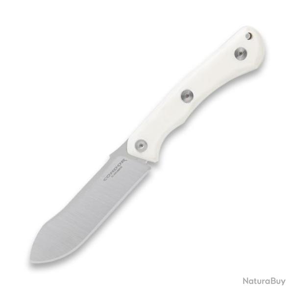 Couteau X.E.R.O. Risk White Micarta Lame Acier 14C28N Sheepsfoot Etui Kydex Salvador CTK2858420SK