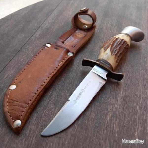 Ancien et Joli Couteau SABATIER avec �tui en cuir