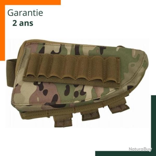 Cartouchi�re de crosse ACU 12 balles - Multipoches - Camouflage - Livraison gratuite et rapide