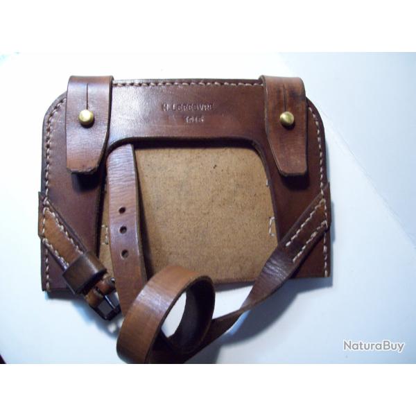 militaria ww1 francais tui cuir pour pelle individuel modle 1879 poilu 14/18 tranche