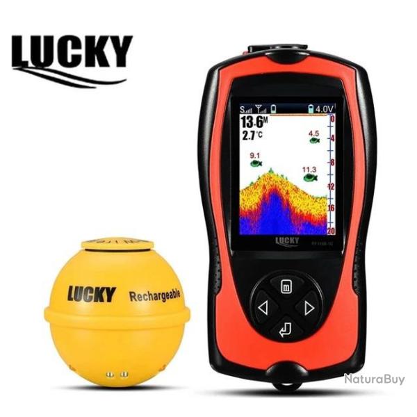 LUCKY D�tecteur de Poisson Portable Transducteur Sonar Capteur D�tecteur de Profondeur d'eau �cran L