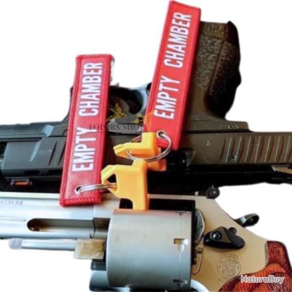 Drapeau de s�curit� tactique avec t�moin de chambre vide pour arme � feu