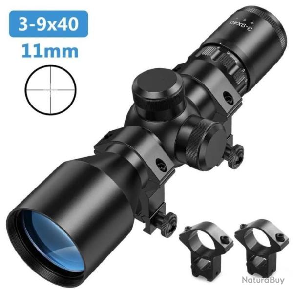 AirsoftPeak Lunette De Vis�e 3-9x40 Collier 11MM Paiement en 3 ou 4 fois -