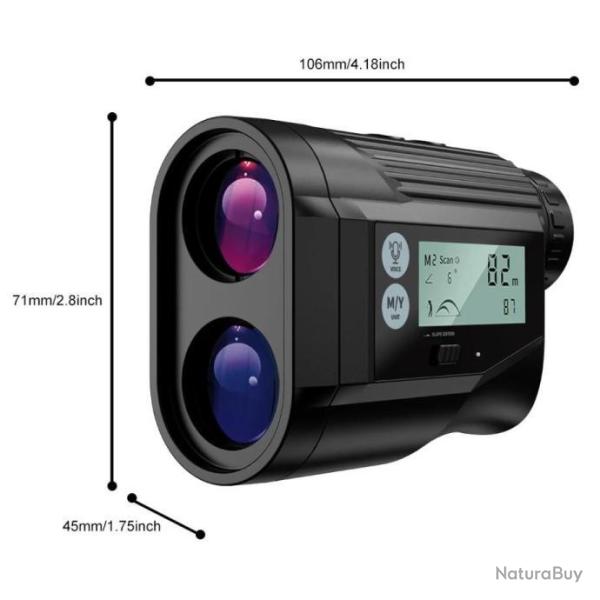 Nohawk Telemetre Multifonction Noir 600M Paiement en 3 ou 4 fois