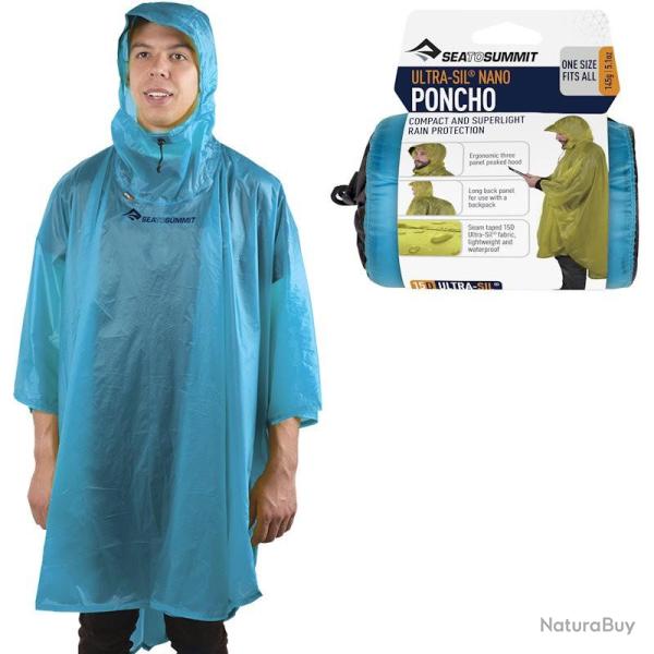Poncho Sea to Summit 15D Ultra-Sil Nano bleu