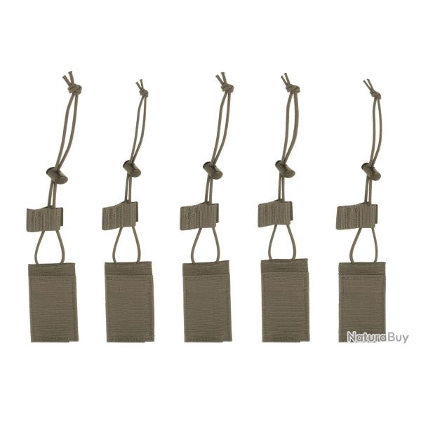 TT bel set - Set de 5 fermetures �lastiques pour Porte chargeurs - Olive