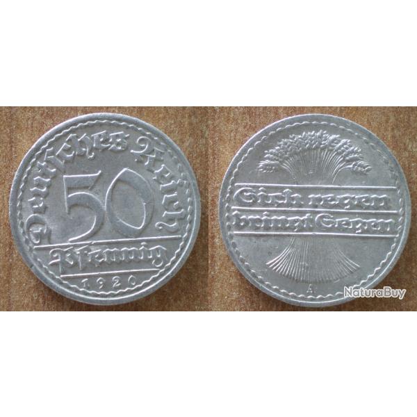 Allemagne 50 Pfennig 1920 Atelier A Piece