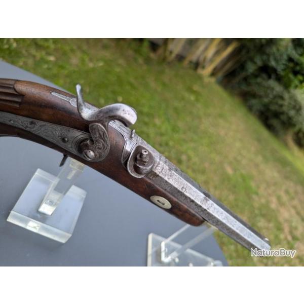 SUPERBE PISTOLET TYPE D ar�on  CANON DAMAS GOUTE DEAU RUBAN RAYE