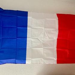 Drapeau Tricolore Fran&ccedil;ais 90 x 150 cm Haute brillance Football Euro Jeux Olympiques 2024