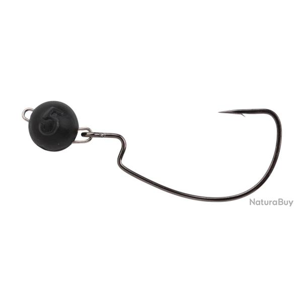 T�te plomb�e Spro FreeStyle Rigged Bottom Jigs Noir 1/0 10g