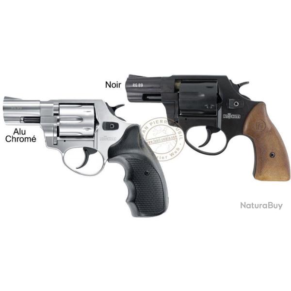 Revolver d'alarme � blanc ROHM RG89 - Cal. 380 (9mm RK) Chrome