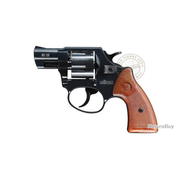 Revolver d'alarme � blanc ROHM RG59 - Cal. 380 (9mm RK) Noir