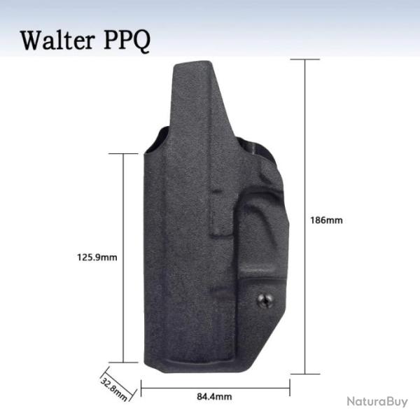 Holster Kydex IWB � l'int�rieur de la ceinture droitier - Walther PPQ