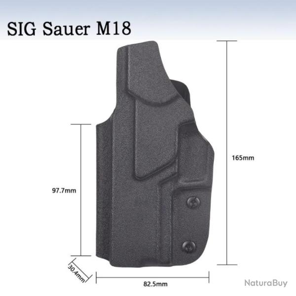 Holster Kydex IWB � l'int�rieur de la ceinture droitier - Sig Sauer P320 M18