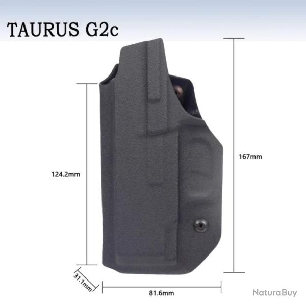 Holster Kydex IWB � l'int�rieur de la ceinture droitier - Taurus G2c