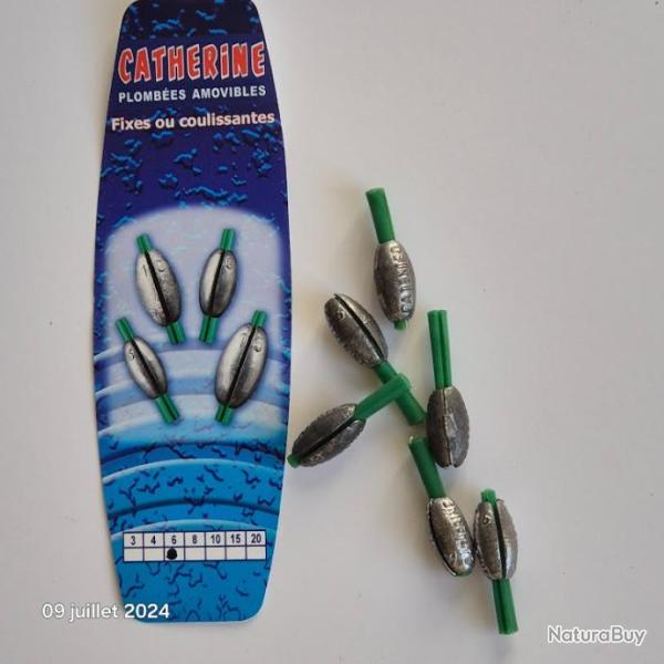 Plomb Olive Bombee fendue Catherine - Par 6,          6 grammes