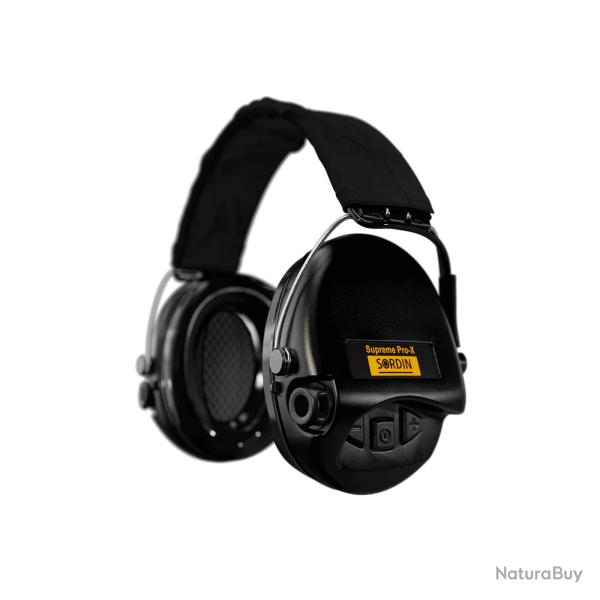 Sordin Supreme Pro X | Haute Fid�lit� | Casque Noir | �tanche et Num�rique
