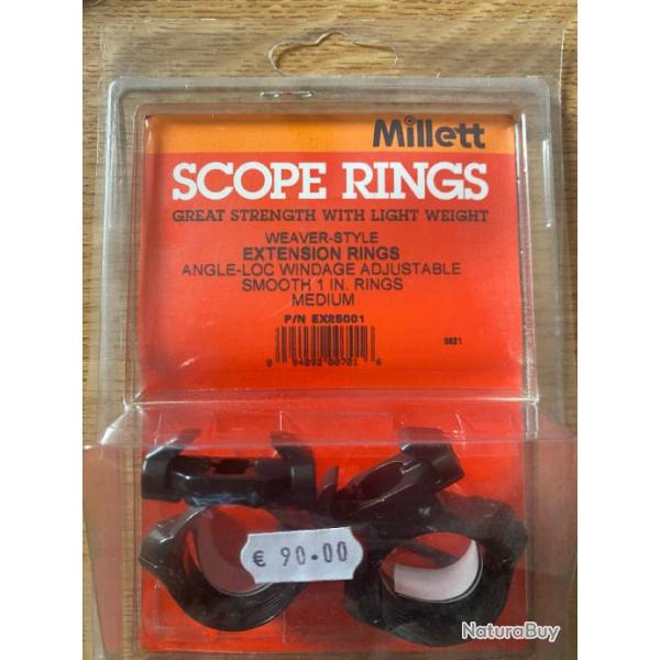 Collier MILLETT Extension Angle-Loc 25,4mm Medium