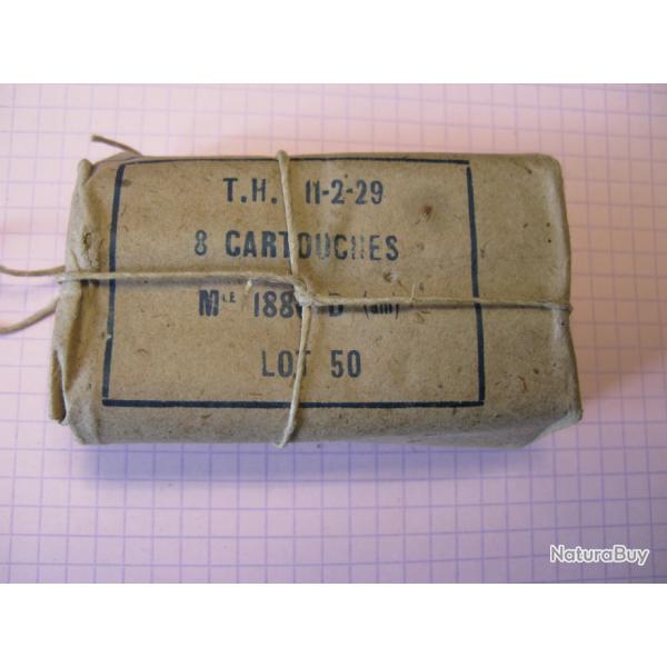 Paquet de 8 cartouches Lebel 1886 D comme neuf ! TH trfillerie du Havres